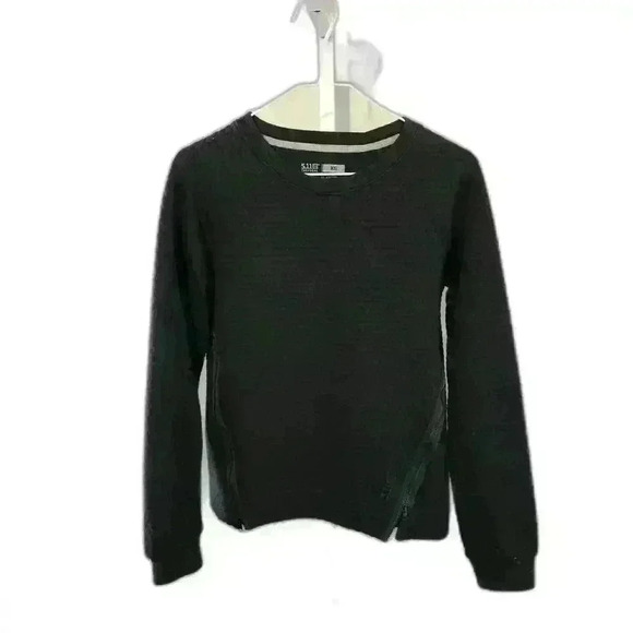 5.11 Tactical Black Sweatshirt with Unique Zipper Detail - Picture 1 of 5